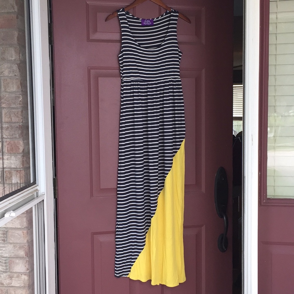 Navy striped maxi